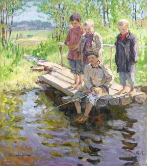 Artwork by Nikolay Bogdanov-Belsky (1868-1945)