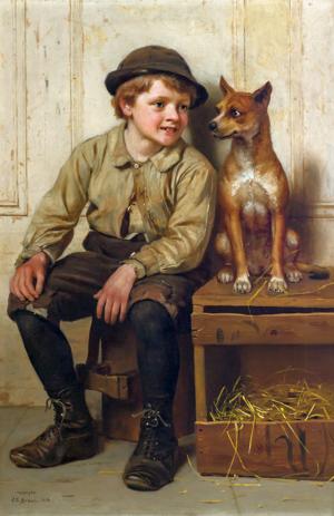 Artwork by John George Brown (1831-1913)